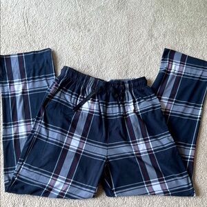Perry Ellis Portfolio Plaid Lounging Pants - Navy and Red